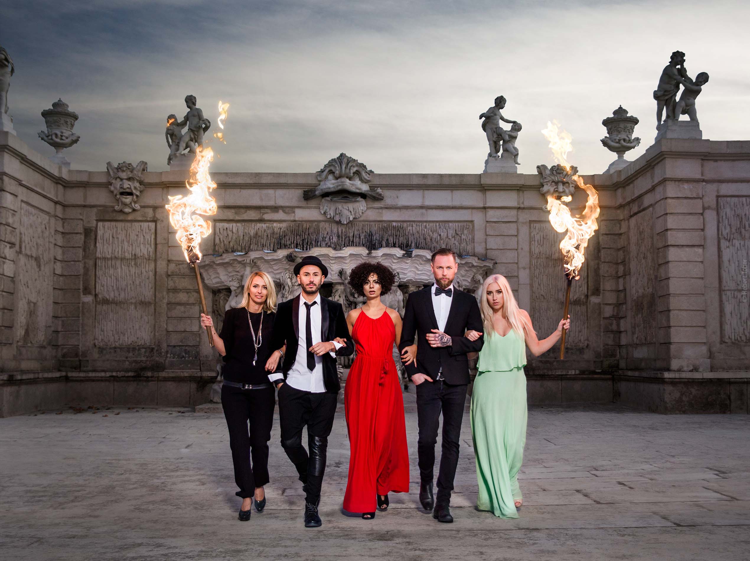 Die Wiener Friseure im Brunnen des Schloss Belvedere